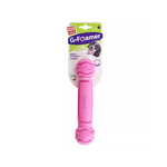 Pink dog toy with G-Foamer packaging on a white background