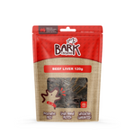 Bark & Beyond beef liver treat package on a white background