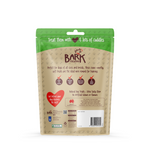 Bark Treats packaging with green top and brown middle on a white background