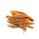 Dried fish fillet treats the pet project on white background