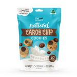 Package of 'The Pet Project' natural carob chip cookies on a white background