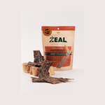 ZEAL Free Range Naturals beef fillets packaging with dried beef on a white background
